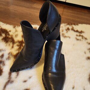 Black Leather Booties